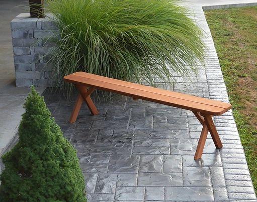 Outdoor Garden Furniture Crossleg Bench Only Made In USA