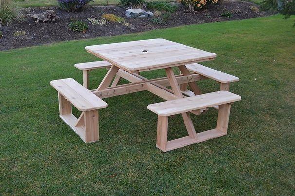 Outdoor Garden Furniture 44 Inch Square Walk-In Table