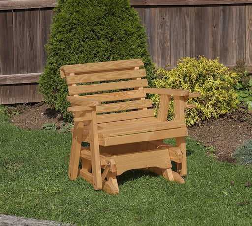 Amish Roll Back Pressure Treated Pine 2 Ft-cup holders GLIDER CHAIR