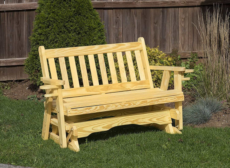 Outdoor Furniture Amish Mission Pressure Treated kilndried Pine GLIDER