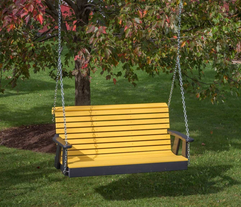 Outdoor POLY LUMBER ROLL BACK PolyTuf HDPE AMISH CRAFTED Swing USA