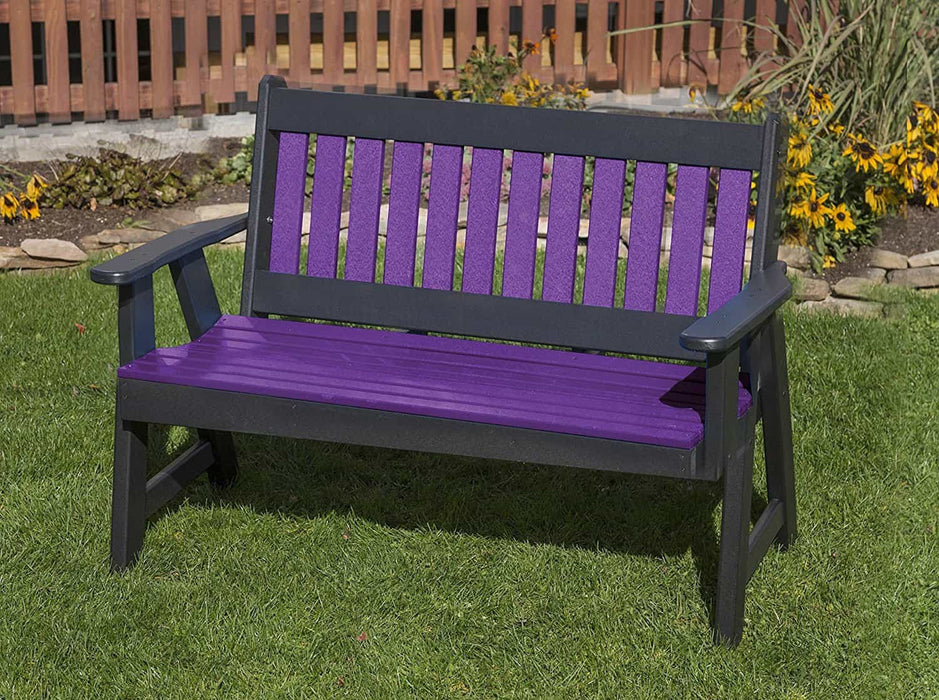 POLY LUMBER Mission Porch EVERLASTING PolyTuf HDPE AMISH CRAFTED BENCH