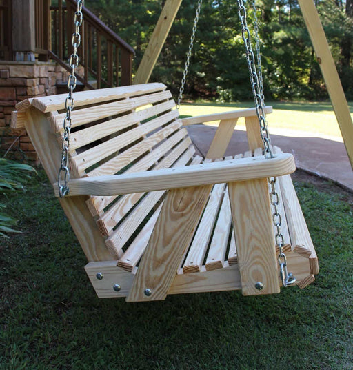 5ft ROLL BACK Amish kiln-dried Pine Hand Crafted Garden Outdoor Swing
