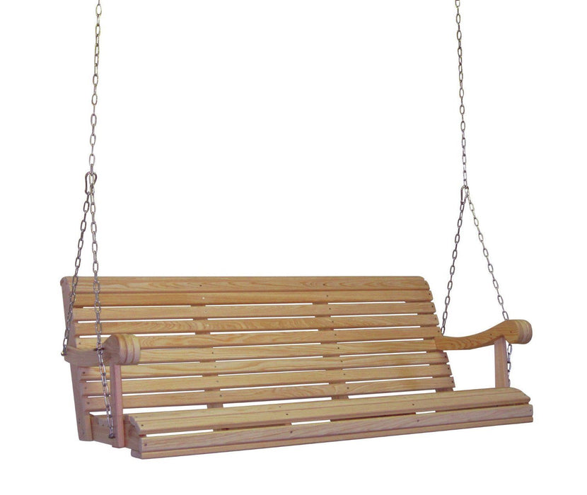 HershyWay Outdoor Cypress Lumber Grandpa Porch Swing With Stainless Steel