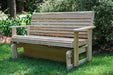 Rot-Resistant Cypress Wood Contoured Seat 5Ft Natural Roll Glider USA