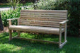 Outdoor Rolled Front Contoured Rot-Resistant Cypress 4Ft Roll Bench