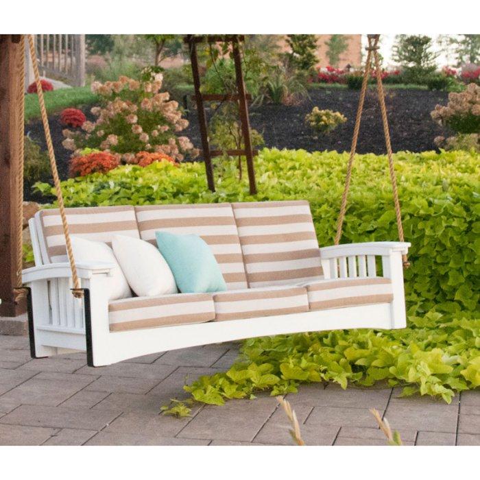 Hershy Way Mission Wood 6 ft Outdoor Sofa Swing