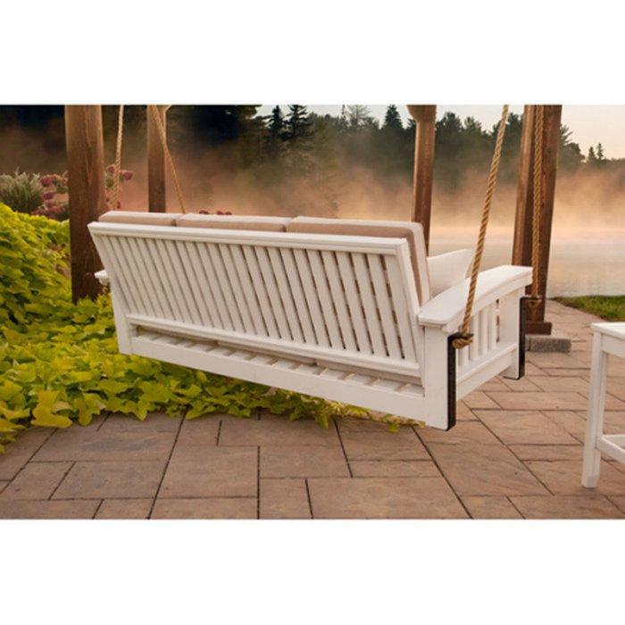 Hershy Way Mission Wood 6 ft Outdoor Sofa Swing
